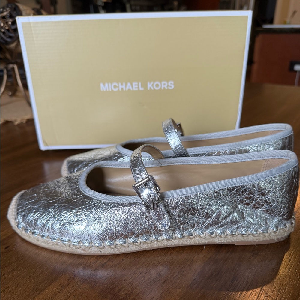 Michael Kors Lynn Espadrille Mary Jane Flats — EUC